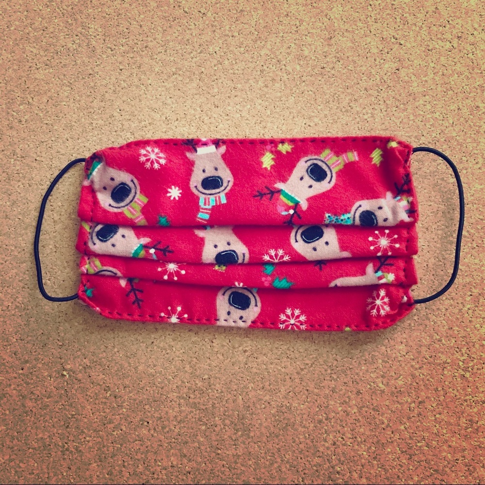 New Hand Sewn Fashion Mask - Christmas Reindeer